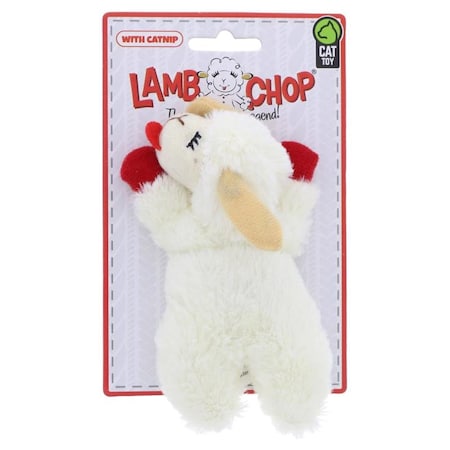 Multipet Multipet Lamb Chop White Plush Cat Toy 4 in. 1 pk 20775
